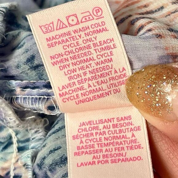 New NWT Victoria’s Secret Multicolored Tye Dye Swim Suit Cover Up Small - Picture 8 of 11